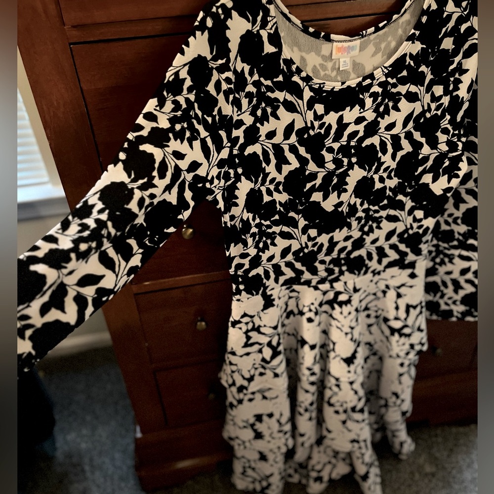 Lularoe Black and White Georgia Dress